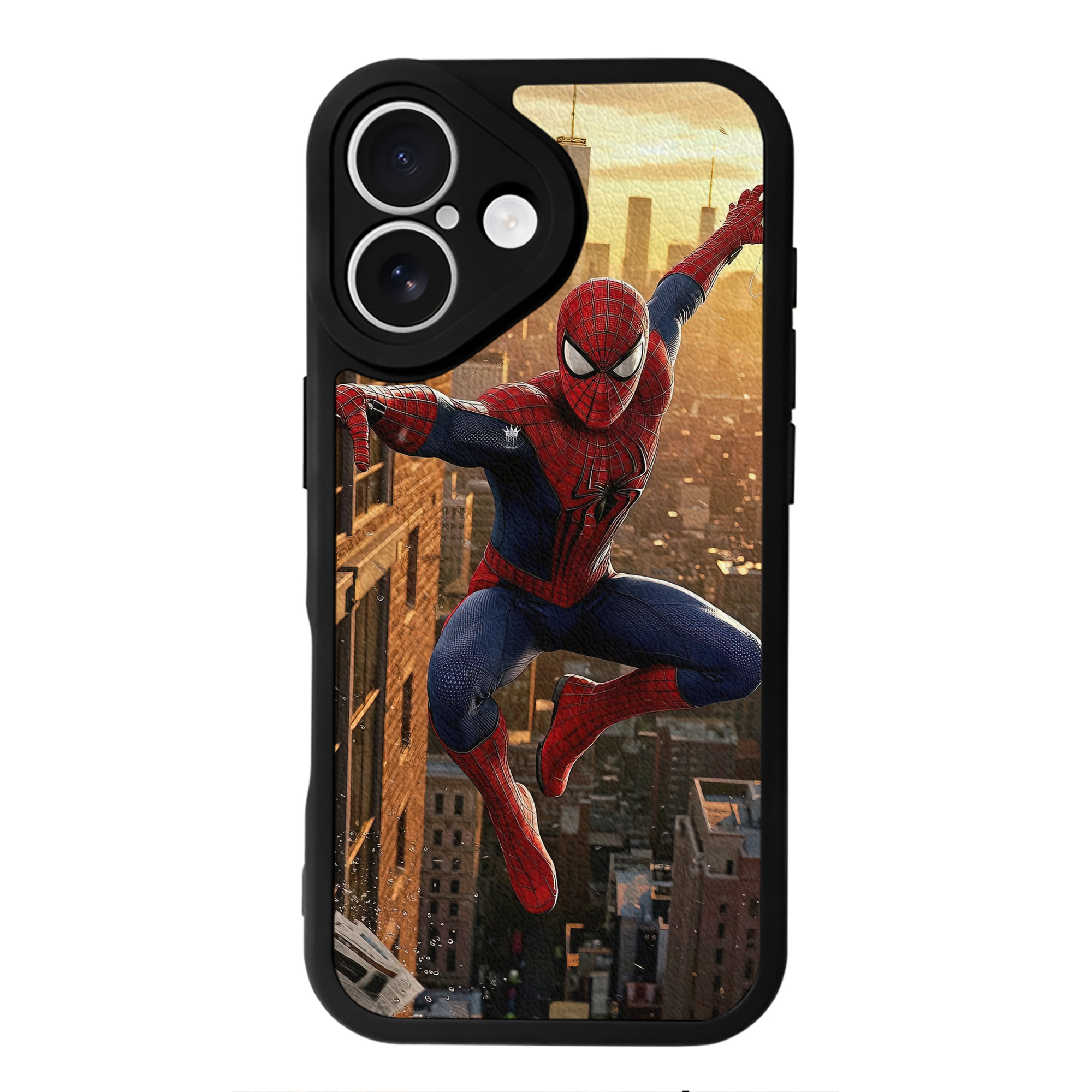 （画像用） Spider Man スパイダーマン 【iPhone 16シリーズ対応】シリコンスマホケース（レザー調） 材質：シリコン